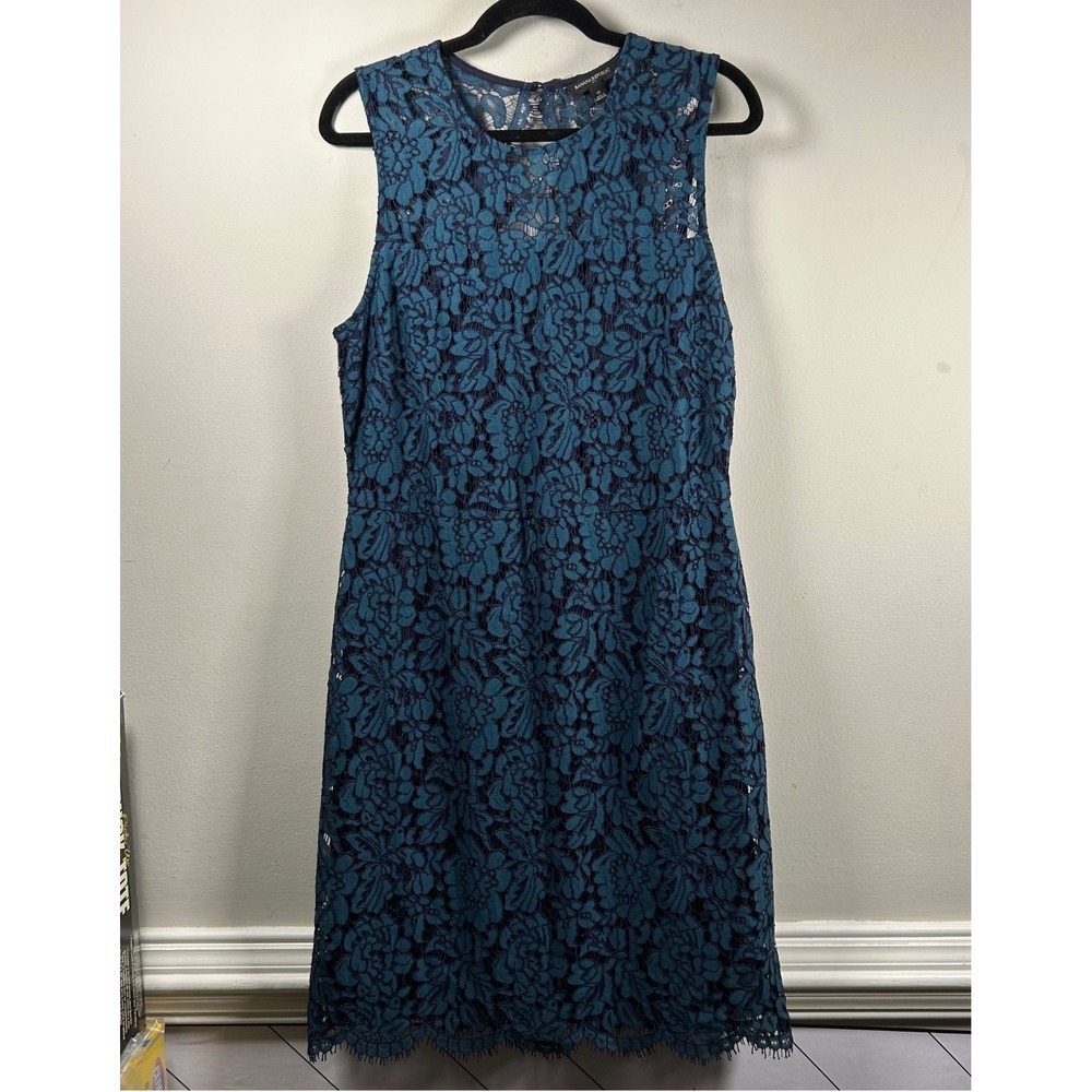 banana republic blue lace dress | Dresses | Banana Republic Sheath Womens 2 Teal Modern Floral Sleeveless Style:Off Shoulder navy prom dress 2026-09-13 Parina | Black Strappy